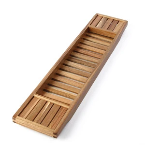 bathroom bamboo wood bathtub rack bath trays caddy