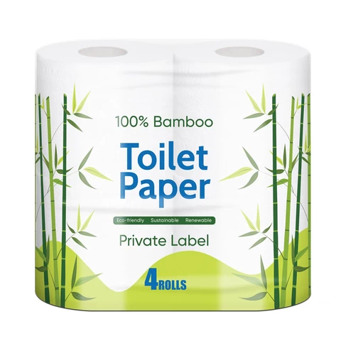 Bathroom Tissue Rolls High Quality Printed Bamboo Toilet Paper