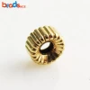 Beadsnice 14K filled Corrugated rondelle bead stoppers 14k gold spacer beads 3-6mm