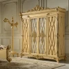 Bedroom Carving Wood Furniture set, Luxury Wardrobe for Grand Palace, European design Wooden Wardrobe