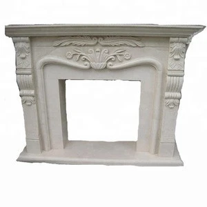 Beige Marble Stone Fireplace Surround,Fire Place Factory