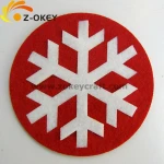 best price Hot Sale 2015 new design Christmas felt table coaster table placemat cup pad table decoration pan holder