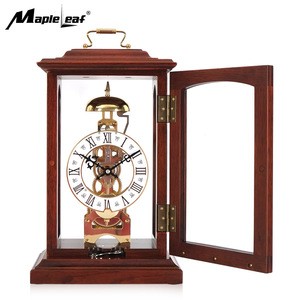 Machine Table Clock Buy Best Retro Wooden Mechanical Table & Desk Clock For Home Decoration ...