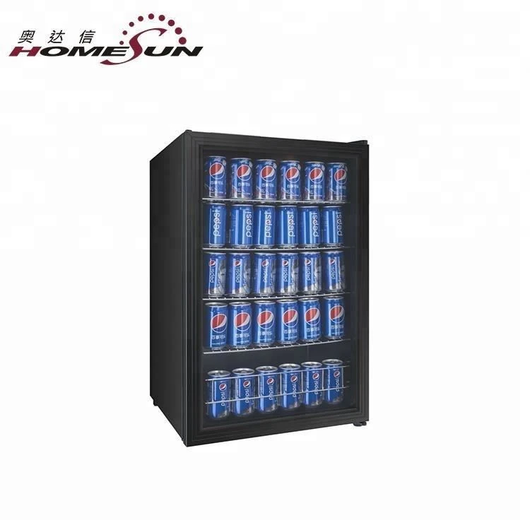 BG-115 Mini Sliding Glass Bar Refrigerator/Drink Cooler With Locking Door