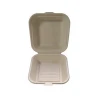 Biodegradable  Compostable Disposable Sugarcane Bagasse Clamshell Food Container