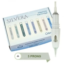 BioTouch SILVERA Machine 3 Prong ROUND Needle Cartridge, 15/box