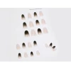Black and White Gradient Color Nail Art Fake Nail Pressing Glue 24 Pieces