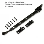 Black Antique Sash Window Casement Stay Spear 150mm Brass Window Stay Traditional Casement Window Stays & Fasteners Sash Handles