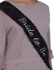 Black lace sash with embroid
