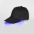 Import Black Peaked Cap Custom LED Illuminated Baseball Cap Fiber Optic Hat Custom from China