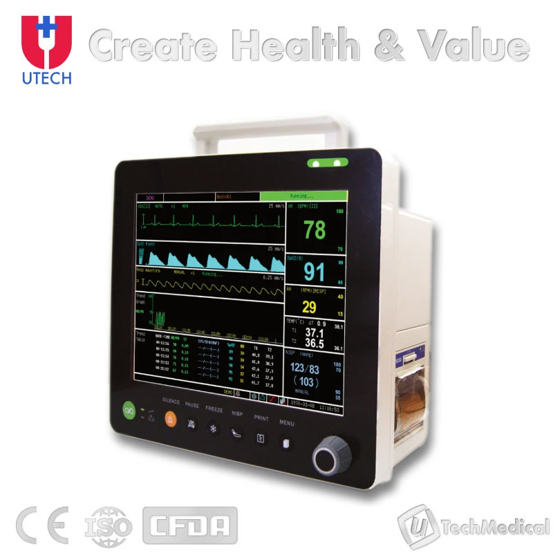Blood Testing equipment  Large Screen Veterinary Capnography Patient Monitor with 12.1 inch Screen and High Resolution