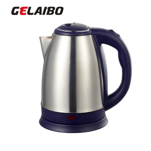 Blue plastic and stainless steel electric kettle with durable material 1.8L