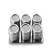 Import brush stainless steel 6pcs condiment set spice set with triangle base from China