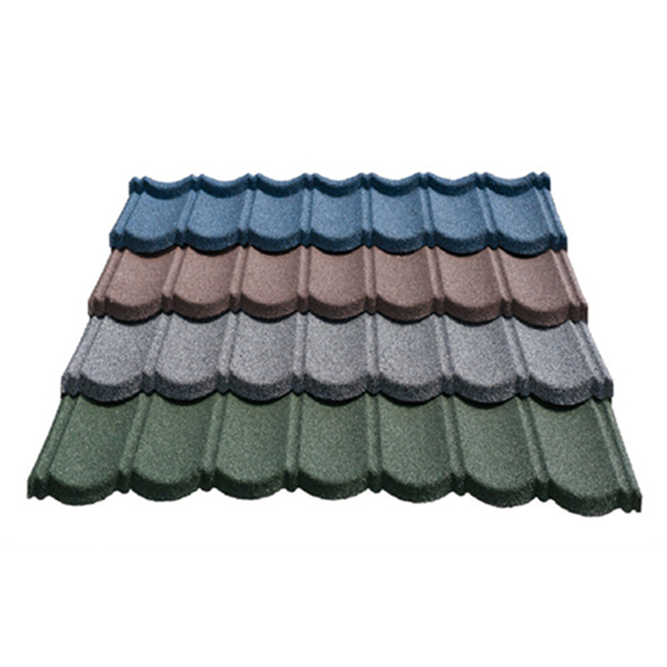 Building Material in nigeria metal roof tile 0.40mm gague green black stone coated roofing