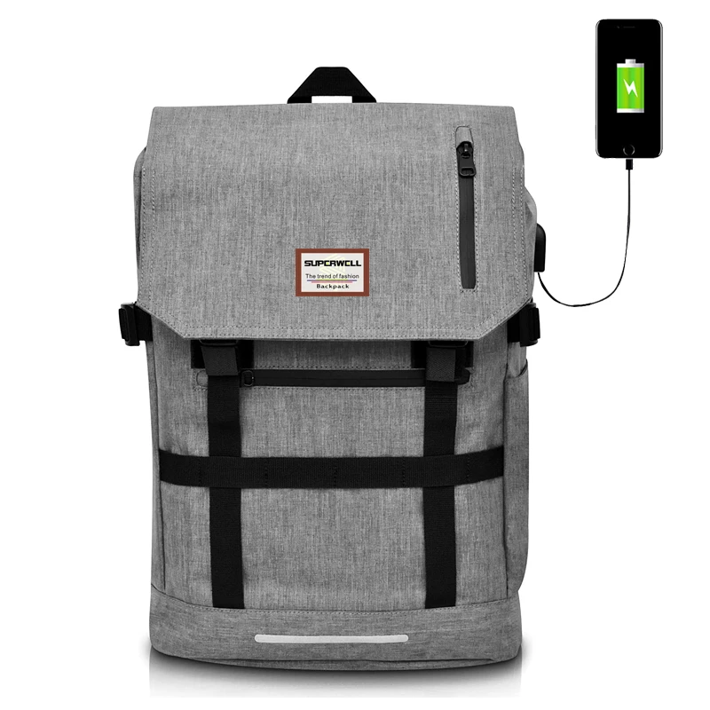 Business travel school smart backpack bag men&#x27;s USB battery charging anti-theft laptop backpack