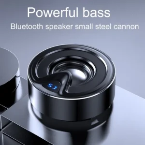 C5 TWS Metal Round Mini BT V5.0 Wireless Aluminum Alloy Heavy Bass Speaker Sound Box for Home