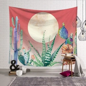 Cactus Tree Printing Tapestry wall hangings  nature large tablecloths wall tapestry