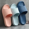 Candy Color Solid Color Cute Blank Slides Morning Bathroom Slippers rubber slippers