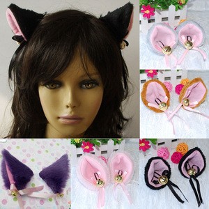 Cat Ear Bell Hair Clips Cosplay Anime Costume Supplies Hot New Sweet Funny Ears Halloween Birthday Party Hair Accessories