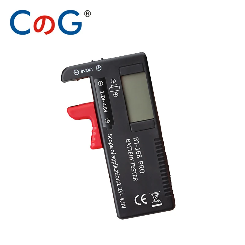 CG Universal portable digital battery tester battery fuel gauge, suitable for 9v 1.5V AAA, AA dry battery and common button test