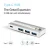 Charging data adapter type c male to female three USB 3.0 Ports with PD charging usb hub