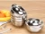 Cheap Dinnerware Round Stainless Steel Double wall rice bowl set noodle bowl Snack Bowl