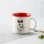 Import cheap drinkware water cup cartoon christmas snowman pattern two tone cute ceramic mug from China