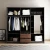 Cheap Simple Corner Wooden Modern Design Bedroom Melamine Wardrobe