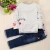 Import Childrens long-sleeved clothing autumn cute girls floral amazon hot-selling clothes denim set kids clothing from China