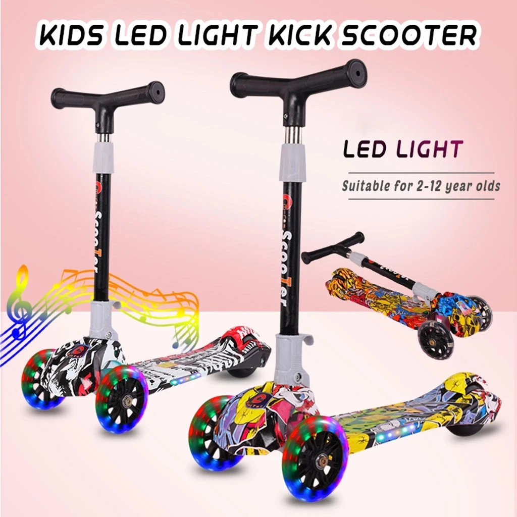 Children&#x27;s kick scooter scooters tricycle bicycle toy car folding travel 2-3-6 years old bicycle lightweight folding pedal