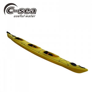 China manufacturer 3 person family plastic canoe kayak no inflatable boat