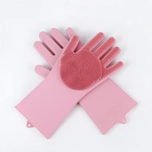 China suppliers New Product Kitchen Bed Bathroom Accessories Hair Care Silicone Cleaning Scrubber Latex Glove Brush