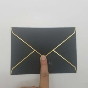 China Suppliers Wholesales New Designs Paper Envelopes Vintage Black European Style For Cards