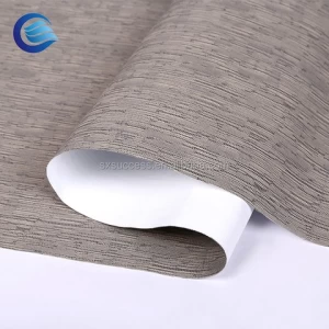China support 100% polyester linen 3pass blackout fabric frie proof frie proof blind curtain