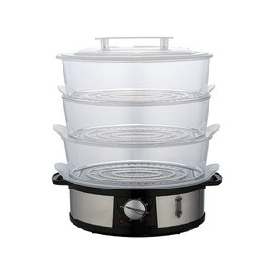 Chinese mainland 3 layer stainless steel 1.2L electric home food steamer cooker with bpa free