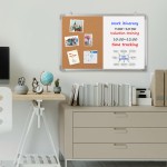 Classroom Soft Wood Board Pins Display Bulletin White Notice Cork Board With Aluminium Frame