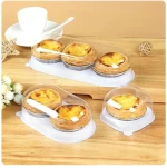 Clear Wholesale Egg Tart Plastic Box Pastry Baking Blister Transparent Packaging Boxes for Bakery