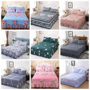150cmx200cm 180cmx200cm 180cmx220cm 200cmx220cm Low MOQ Cheap Price Floral Fitted Bed Skirt