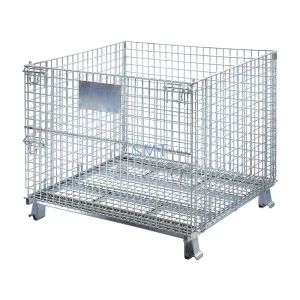 Collapsible Wire Mesh Pallet Storage Cage Wire Mesh Container