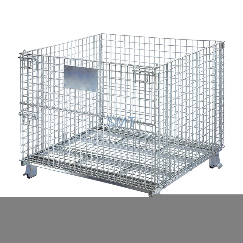 Collapsible Wire Mesh Pallet Storage Cage Wire Mesh Container