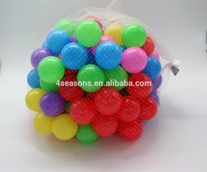 Colorful Fun Plastic Soft Balls Swim Toys Ocean Ball Pit for Play Tents Playhouses Kiddie Pools with assorted any pack