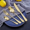 Colorful Wedding Flatware Stainless Steel 18/0 Pvd Coating Titanium Cutlery 4pcs Set
