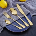 Colorful Wedding Flatware Stainless Steel 18/0 Pvd Coating Titanium Cutlery 4pcs Set