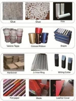 Consumer materials for post-press equipment