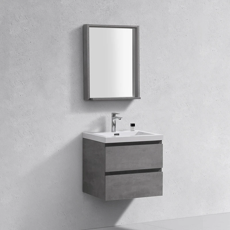 Contemporary Wall Hanging Melamine MDF cabinet 24 inch Bathroom Vanity