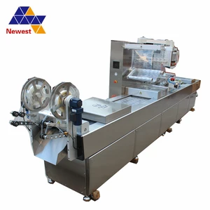 Continuous vacuum packing machine for donkey meat/vacuum food packaging machine