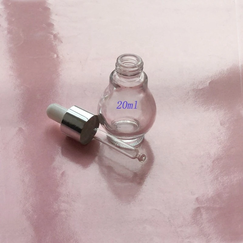 cosmetic packing gourd shaped essential oil  bottle 20ml clear perfume  bottles with cap wholesale