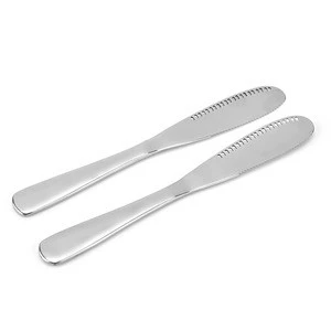 creative concise design metal serrated steak knife stainless steel  butter cheese knife