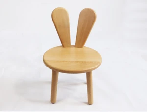 creative design Rabbit model kids bench solid beech wood child chair for Kids Play Room Kindergartens chair kids