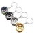 Creative gift 3d car accessories hub metal key ring advertising waist hanging key ring chain link pendant